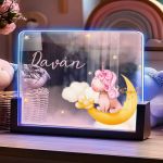 Προσωποποιημένο Φωτιστικό LED με Όνομα και Σχέδιο Μονόκερο