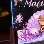 Προσωποποιημένο Φωτιστικό LED με Όνομα και Σχέδιο Γοργόνα