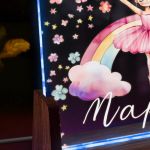 Προσωποποιημένο Φωτιστικό LED με Όνομα και Σχέδιο Μπαλαρίνα