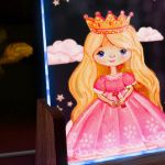 Φωτιστικό LED με Όνομα και Σχέδιο Πριγκίπισσα, Δώρο για Παιδιά