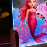 Επιτραπέζιο Φωτιστικό LED με Φωτογραφία και Σχέδιο Γοργόνα