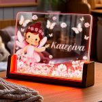 Προσωποποιημένο Φωτιστικό LED με Όνομα και Σχέδιο Νεράιδα