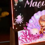 Προσωποποιημένο Φωτιστικό LED με Όνομα και Σχέδιο Γοργόνα