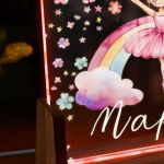 Προσωποποιημένο Φωτιστικό LED με Όνομα και Σχέδιο Μπαλαρίνα