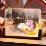 Προσωποποιημένο Φωτιστικό LED με Όνομα και Σχέδιο Μονόκερο