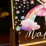 Προσωποποιημένο Φωτιστικό LED με Όνομα και Σχέδιο Μπαλαρίνα