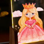 Φωτιστικό LED με Όνομα και Σχέδιο Πριγκίπισσα, Δώρο για Παιδιά