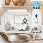 Σετ 2 Δώρα για Παιδιά, Θερμός & Δοχείο Φαγητού με Βουνά