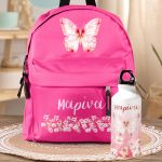 Σετ 2 Δώρα για Παιδιά, Παγούρι & Τσάντα Νηπίων με Πεταλούδα