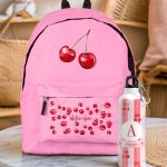 Σετ 2 Δώρα για Παιδιά, Παγούρι & Τσάντα Γυμνασίου με Κεράσια
