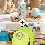 Σετ 2 Δώρα για Παιδιά, Παγούρι & Τσάντα Νηπιαγωγείου με Ζωάκια