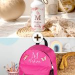 Σετ 2 Δώρα για Παιδιά, Παγούρι & Τσάντα Νηπίων με Πεταλούδες