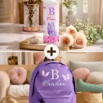 Σετ 2 Δώρα για Παιδιά, Παγούρι & Τσάντα Δημοτικού με Πεταλούδες