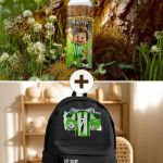 Σετ 2 Δώρα για Παιδιά, Παγούρι & Τσάντα με Πράσινη Φανέλα