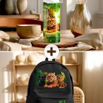 Σετ 2 Δώρα για Παιδιά, Παγούρι & Τσάντα Δημοτικού με Τίγρεις