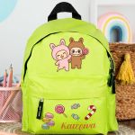 Σχολική Τσάντα Πλάτης Νηπιαγωγείου Λαχανί με Αρκουδάκια