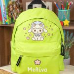 Σχολική Τσάντα Πλάτης Νηπιαγωγείου Λαχανί με Αρνάκι