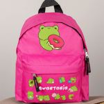 Σχολική Τσάντα Πλάτης Νηπιαγωγείου Φούξια με Βατραχάκι