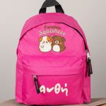 Σχολική Τσάντα Πλάτης Νηπιαγωγείου Φούξια με Σκυλάκια