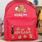 Σχολική Τσάντα Πλάτης Νηπιαγωγείου Κόκκινη με Γουρουνάκι