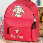 Σχολική Τσάντα Πλάτης Νηπιαγωγείου Κόκκινη με Αρνάκι