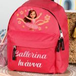 Σχολική Τσάντα Πλάτης Νηπιαγωγείου Κόκκινη με Μπαλαρίνα