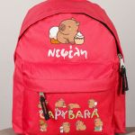 Σχολική Τσάντα Πλάτης Νηπιαγωγείου Κόκκινη με Γουρουνάκι