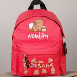 Σχολική Τσάντα Πλάτης Νηπιαγωγείου Κόκκινη με Γουρουνάκι