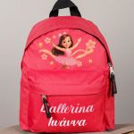 Σχολική Τσάντα Πλάτης Νηπιαγωγείου Κόκκινη με Μπαλαρίνα