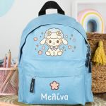Σχολική Τσάντα Πλάτης Νηπιαγωγείου Γαλάζια με Αρνάκι