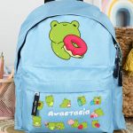 Σχολική Τσάντα Πλάτης Νηπιαγωγείου Γαλάζια με Βατραχάκι
