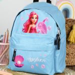 Σχολική Τσάντα Πλάτης Νηπιαγωγείου Γαλάζια με Γοργόνα