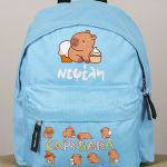 Σχολική Τσάντα Πλάτης Νηπιαγωγείου Γαλάζια με Γουρουνάκι