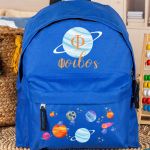 Σχολική Τσάντα Πλάτης Νηπιαγωγείου Μπλε με Πλανήτες