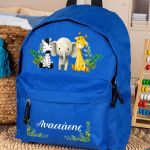 Τσάντα Πλάτης Σχολική Νηπιαγωγείου Μπλε με Ζωάκια