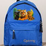 Σχολική Τσάντα Πλάτης Νηπιαγωγείου Μπλε με Τιγράκια