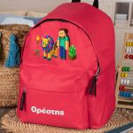 Τσάντα Πλάτης Σχολική Νηπιαγωγείου Κόκκινη με Εξερευνητή