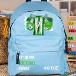 Τσάντα Πλάτης Σχολική Νηπιαγωγείου Γαλάζια με Πράσινη Φανέλα