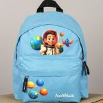 Σχολική Τσάντα Πλάτης Νηπιαγωγείου Γαλάζια με Αστροναύτη