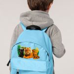 Σχολική Τσάντα Πλάτης Νηπιαγωγείου Γαλάζια με Τιγράκια