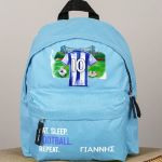 Τσάντα Πλάτης Σχολική Νηπιαγωγείου Γαλάζια με Μπλε Φανέλα