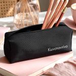 Σχολική Κασετίνα για Κορίτσια, Μαύρη με Όνομα