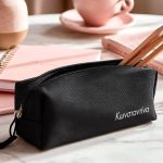 Σχολική Κασετίνα για Κορίτσια, Μαύρη με Όνομα