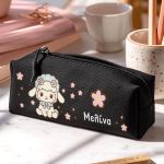 Σχολική Κασετίνα για Κορίτσια, Μαύρη με Σχέδιο Cute