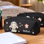 Σχολική Κασετίνα για Κορίτσια, Μαύρη με Σχέδιο Cute