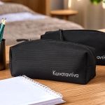 Σχολική Κασετίνα για Κορίτσια, Μαύρη με Όνομα