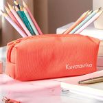 Σχολική Κασετίνα για Κορίτσια, Κοραλί με Όνομα