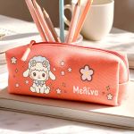 Σχολική Κασετίνα για Κορίτσια, Κοραλί με Σχέδιο Cute