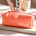 Σχολική Κασετίνα για Κορίτσια, Κοραλί με Όνομα