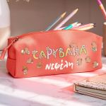 Σχολική Κασετίνα για Κορίτσια, Κοραλί με Σχέδιο Capybara